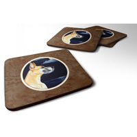 "Caroline's Treasures 7100FC Fawn Great Dane Moonlight Stroll Foam Coasters (Set of 4), 3.5"", Multicolor"