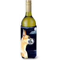Fawn Great Dane Moonlight Stroll Wine Bottle Beverage Insulator Beverage Insulator Hugger