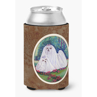 "Caroline's Treasures 7104CC Maltese Momma And Puppy Can Or Bottle Hugger, Multicolor"