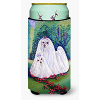 Maltese  Tall Boy Beverage Insulator Beverage Insulator Hugger