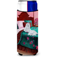 Maltese and puppy waiting on you Ultra Beverage Insulators for slim cans 7110MUK
