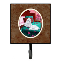 "Caroline's Treasures Maltese and puppy waiting on you Leash or Key Holder 7110SH4, Small, Multicolor"
