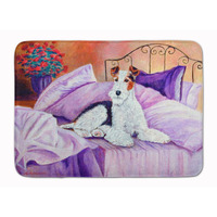 "Caroline's Treasures Fox Terrier Waiting on Mom Floor Mat, 19"" x 27"", Multicolor"