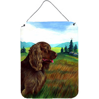 "Caroline's Treasures 7122DS1216 Sussex Spaniel Aluminium Metal Wall or Door Hanging Prints, 16"" x 12"", Multicolor"