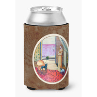 "Caroline's Treasures 7128CC French Bulldog And Lady Can Or Bottle Hugger, Multicolor"