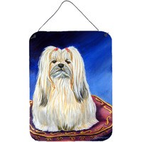 "Caroline's Treasures 7129DS1216 Lhasa Apso Aluminium Metal Wall or Door Hanging Prints, 16"" x 12"", Multicolor"