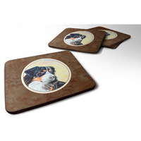 "Caroline's Treasures 7131FC Bernese Mountain Dog Foam Coasters (Set of 4), 3.5"", Multicolor"