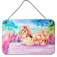 "Caroline's Treasures 7136DS812 Shih Tzu Aluminum Metal Wall or Door Hanging Prints, 8 x 12"""