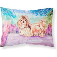 "Caroline's Treasures 7136PILLOWCASE Shih Tzu Moisture Wicking Fabric Standard Pillowcase, Large, Multicolor"