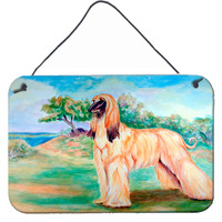 "Caroline's Treasures Afghan Hound Aluminum Metal Wall or Door Hanging Prints, 8 x 12"""