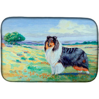 "Caroline's Treasures Collie Dish Drying Mat, 14"" x 21"", Multicolor"