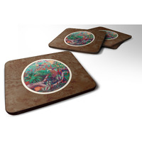 "Caroline's Treasures 7144FC Bird-Toucan Foam Coasters (Set of 4), 3.5"", Multicolor"