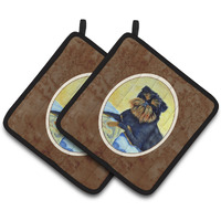"Caroline's Treasures Brussels Griffon Pair of Pot Holders 7146PTHD, 7.5HX7.5W, Multicolor"