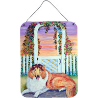 "Caroline's Treasures Collie Aluminium Metal Wall or Door Hanging Prints, 16"" x 12"", Multicolor"