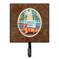 "Caroline's Treasures Golden Retriever and puppy at the fence Leash or Key Holder 7148SH4, Small, Multicolor"