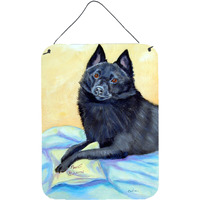 "Caroline's Treasures Schipperke Sweet Dreams Aluminium Metal Wall or Door Hanging Prints, 16"" x 12"", Multicolor"