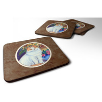 "Caroline's Treasures 7153FC Cat Foam Coasters (Set of 4), 3.5"", Multicolor"