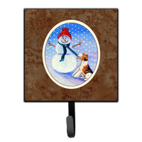 "Caroline's Treasures Snowman with Fox Terrier Leash or Key Holder 7156SH4, Small, Multicolor"