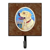"Caroline's Treasures Yellow Labrador at the Beach Leash or Key Holder 7158SH4, Small, Multicolor"