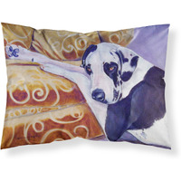"Caroline's Treasures 7162PILLOWCASE Harlequin Natural Great Dane Moisture Wicking Fabric Standard Pillowcase, Large, Multicolor"