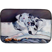 "Caroline's Treasures Harlequin Natural Danes Dish Drying Mat, 14"" x 21"", Multicolor"