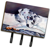 "Caroline's Treasures 7163TH68 Harlequin Natural Great Danes Leash Holder or Key Hook, Large, Multicolor"