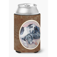 "Caroline's Treasures 7164CC Black And Harlequin Great Dane Can Or Bottle Hugger, Multicolor"