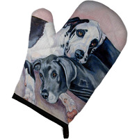 "Caroline's Treasures 7164OVMT Black and Harlequin Great Dane Oven Mitt, 12"" by 8.5"", Multicolor"