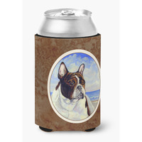 "Caroline's Treasures 7171CC French Bulldog At The Beach Can Or Bottle Hugger, Multicolor"