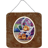 "Caroline's Treasures Red Pomeranians Wall or Door Hanging Prints 7176DS66, 6HX6W, Multicolor"