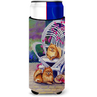 Red Pomeranians Ultra Beverage Insulators for slim cans 7176MUK
