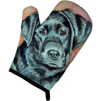 "Caroline's Treasures 7177OVMT Black Labrador Oven Mitt, 12"" by 8.5"", Multicolor"