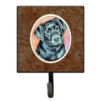 "Caroline's Treasures Black Labrador Leash or Key Holder 7177SH4, Small, Multicolor"