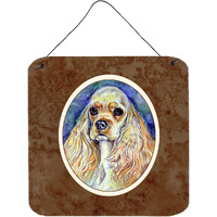 "Caroline's Treasures Buff Cocker Spaniel Wall or Door Hanging Prints 7178DS66, 6HX6W, Multicolor"