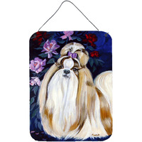 "Caroline's Treasures 7180DS1216 Shih Tzu Aluminium Metal Wall or Door Hanging Prints, 16"" x 12"", Multicolor"