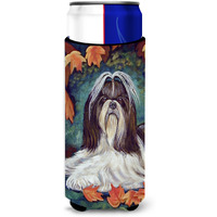 Autumn Leaves Shih Tzu Ultra Beverage Insulators for slim cans 7182MUK
