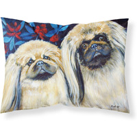 "Caroline's Treasures 7193PILLOWCASE What A Pair Of Pekingese Moisture Wicking Fabric Standard Pillowcase, Large, Multicolor"