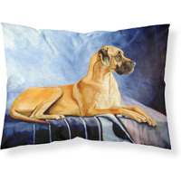 "Caroline's Treasures 7204PILLOWCASE Natural Fawn Great Dane Moisture Wicking Fabric Standard Pillowcase, Large, Multicolor"