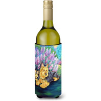 Australian Terrier and Puppy Wine Bottle Beverage Insulator Beverage Insulator Hugger