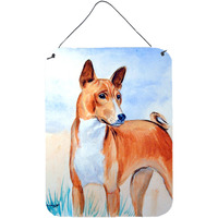 "Caroline's Treasures Red Basenji Aluminium Metal Wall or Door Hanging Prints, 16"" x 12"", Multicolor"