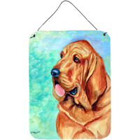 "Caroline's Treasures 7224DS1216 Bloodhound Aluminium Metal Wall or Door Hanging Prints, 16"" x 12"", Multicolor"