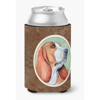 "Caroline's Treasures 7227CC Basset Hound Can Or Bottle Hugger, Multicolor"