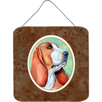 "Caroline's Treasures Basset Hound Wall or Door Hanging Prints 7227DS66, 6HX6W, Multicolor"