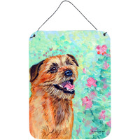"Caroline's Treasures 7228DS1216 Border Terrier Aluminium Metal Wall or Door Hanging Prints, 16"" x 12"", Multicolor"