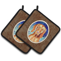 "Caroline's Treasures Vizsla Pair of Pot Holders 7230PTHD, 7.5HX7.5W, Multicolor"
