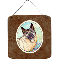 "Caroline's Treasures Norwegian Elkhound Wall or Door Hanging Prints 7231DS66, 6HX6W, Multicolor"