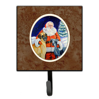 "Caroline's Treasures Santa Claus with Dane Leash or Key Holder 7232SH4, Small, Multicolor"