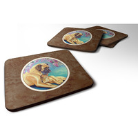 "Caroline's Treasures 7233FC Great Dane And Puppy Foam Coasters (Set of 4), 3.5"", Multicolor"