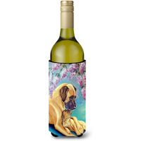 Great Dane and puppy Wine Bottle Beverage Insulator Beverage Insulator Hugger