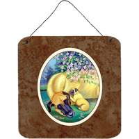 "Caroline's Treasures Dane and puppy Wall or Door Hanging Prints 7234DS66, 6HX6W, Multicolor"